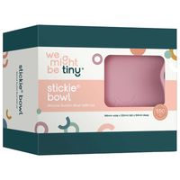 We Might Be Tiny Silicone Suction Bowl with Lid - Dusty Rose